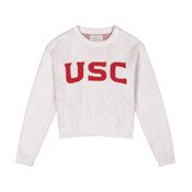 USC Trojan Women's Heather Gray Renew Sweater